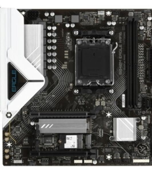 Материнская плата Gigabyte B840 EAGLE WIFI6E, AM5, AMD B840, 4xDDR5, 4xSATA, 3xM.2, 1xPCIe 4.0 x16, 3xPCIe 3.0 x16, 1xHDMI, 1xDP, 1x2.5Gb LAN, Wi-Fi 6E, Bluetooth 5.3, 1xUSB-C 10Gbps, 1xUSB-A 10Gbps, 2xUSB-A 5Gbps, 4xUSB-A 2.0, 3x3.5 мм, 7.1, ATX