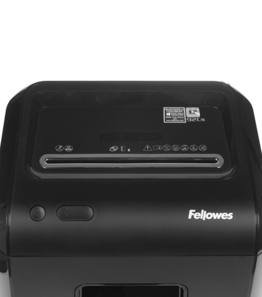 Шредер Fellowes Powershred 92Cs FS-1719301 P-4, 4х38мм, 18лст., 25лтр., уничтожает: скобы, карты, скрепки, CD