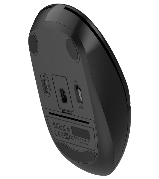 Мышь беспроводная A4Tech Fstyler FB12 черный, 1200 dpi, радиоканал, Bluetooth, USB, кнопки - 3