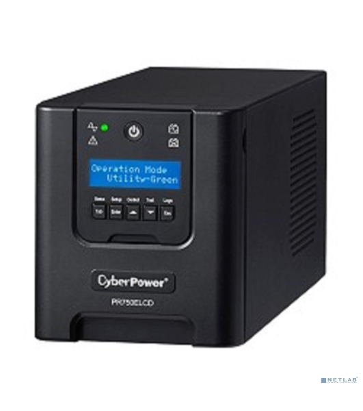 Источник бесперебойного питания CyberPower PR750ELCD 750 ВА/675 Вт/USB/RJ-11/RJ-45/6 x IEC 320 C13 (компьютерная)