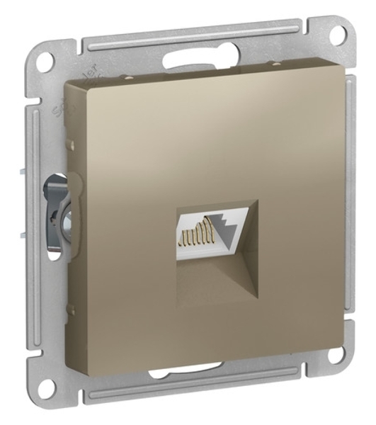 Механизм розетки компьютерной AtlasDesign RJ45 шампань SchE ATN000583