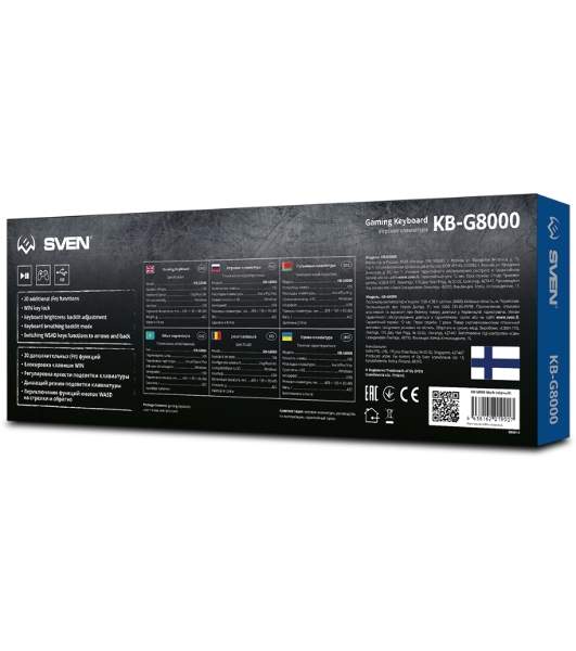 Клавиатура проводная SVEN KB-G8000 USB черный