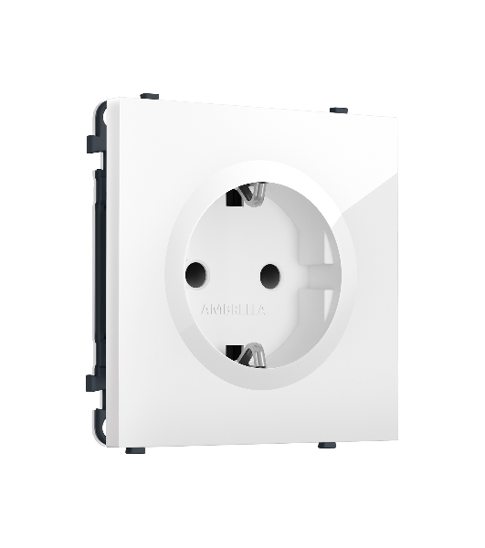 MS107010 Комплект механизма электрической розетки SIGMA Белый глянец 50Hz 2P+E с/з с/ш 16A-250V QUANT PRO (SP1070, PR141)