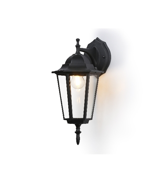 Уличный настенный светильник Ambrella light ST2018 BK/CL черный/прозрачный IP54 E27 max 40W 360*150*210