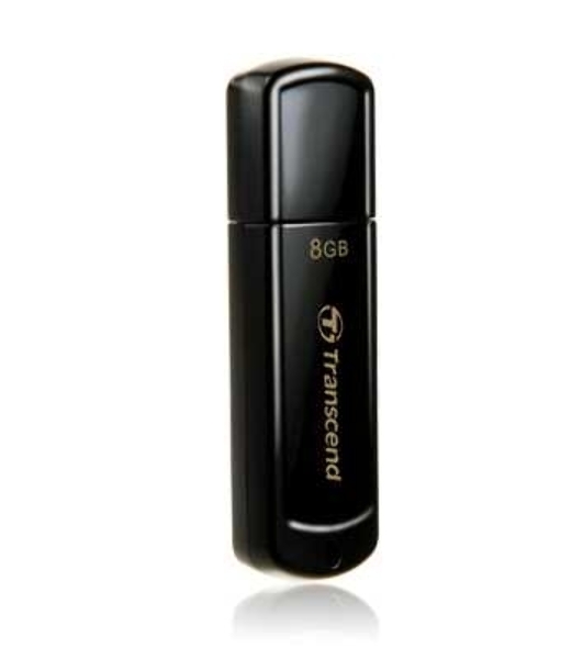 Флешка USB Transcend JetFlash 350 (TS8GJF350), 8Gb, USB 2.0, R/W 12/5, черный