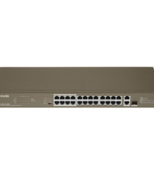 Коммутатор Tenda TEF1126P-24-250W 26-Портовыйбез управления FE c 24 портами PoE