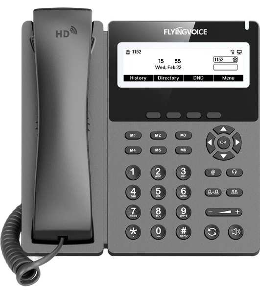 Телефон IP Flyingvoice P22P серый (упак.:1шт)