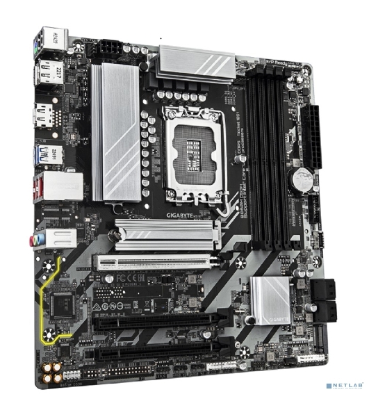 Материнская плата Gigabyte B860M DS3H (rev. 1.0), LGA1851, Intel B860, 4xDDR5, 4xSATA, 2xM.2, 1xPCIe 5.0 x16, 2xPCIe 4.0 x1, 2xDP, 1xHDMI, 1x2.5Gb LAN, 1xUSB-C 10Gbps, 2xUSB-A 10Gbps, 6xUSB-A 5Gbps, 7xUSB-A 2.0, 3x3.5мм, 7.1, mATX