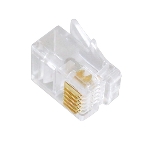 Вилка телефонная Cablexpert MP-6p6c, контакты 3m' (100 шт.) RJ-12, фото 1