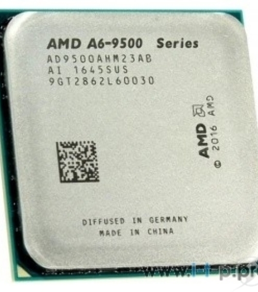 Процессор CPU AMD A6-9500 <AD9500AGM23AB> OEM (AM4, 3.5GHz up to 3.8GHz/1Mb, 2C/2T, Bristol Ridge, 28nm, 65W, Radeon R5 Series)