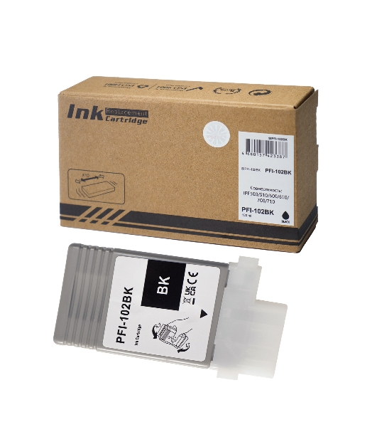 Картридж струйный Sakura 0895B001 (PFI-102BK) для Canon, черный, 130 мл.