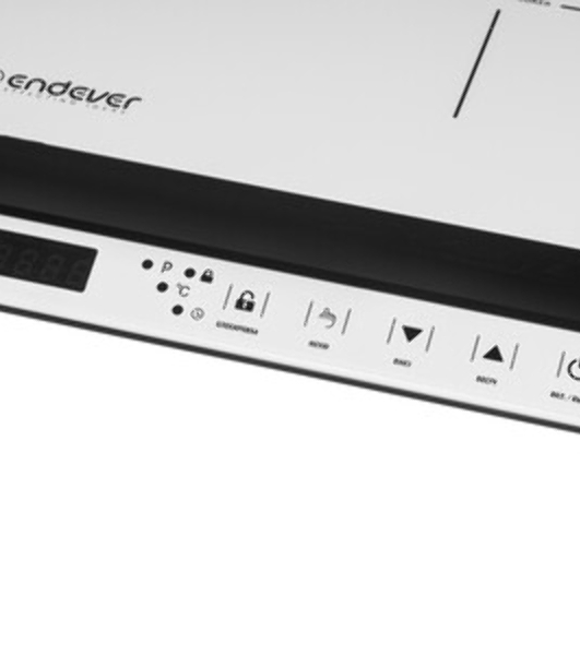 Плитка электрическая индукционного типа с двумя конфорками Endever Skyline IP-69, белый, мощность 1800 Вт+1300 Вт, диаметр посуды 12-26 см, 2 шт/уп