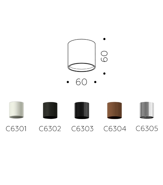 Корпус светильника C6302 SBK черный песок D60*H60mm MR16 GU5.3
