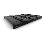 Полка стационарная Hyperline TSH3H-650-RAL9004 1U нагр.:100кг. 19' 650мм черный (упак.:1шт), фото 1