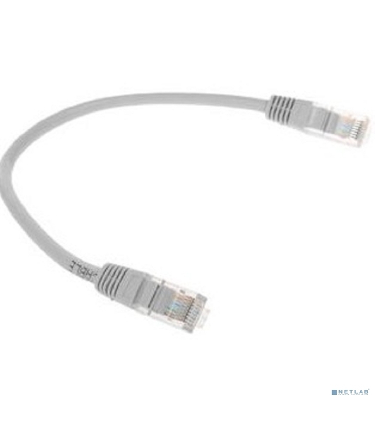 Патч-корд медный UTP Cablexpert PP10-0.25M cat.5, 0.25м, литой, многожильный, серый