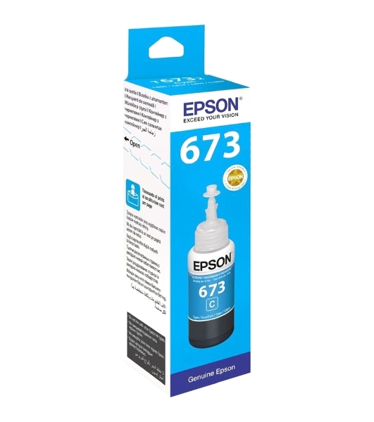 Чернила Epson 673 C13T673298 (аналог C13T67324A) голубой 70мл для Epson L800/L810/L850/L1800