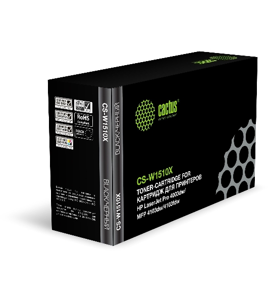 Картридж лазерный Cactus CS-W1510X (W1510X) черный (9700 стр.) для HP LJ Pro 4003dw/MFP 4103dw/4103fdw