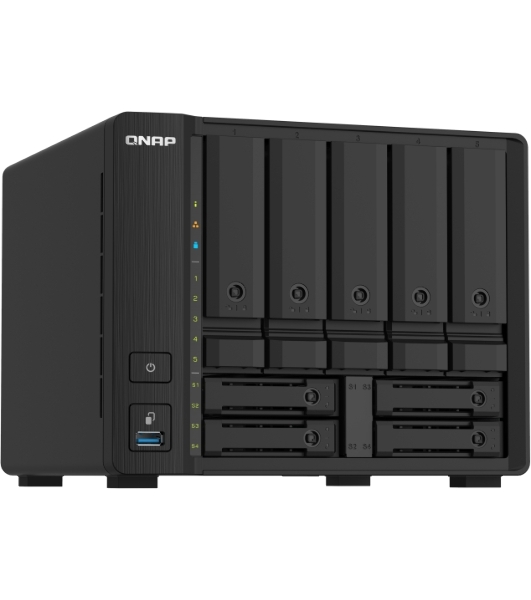 Сетевое хранилище без дисков SMB QNAP TS-932PX-4G 9-Bay NAS, 5 x 3.5' and 4 x 2.5' drive slots, Alpine AL324 ARM quad-core 1.7GHz, 4 Gb DDR4 (1x 4 Gb) up to 16 Gb (1 x 16 Gb), 2 x 10GbE SFP+, 2 x 2.5 GbE LAN