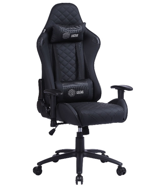 Кресло Cactus CS-CHR-030BL черный, экокожа, подголовник