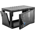 Шкаф коммутационный ЦМО (ШРН-9.500-9005) настенный 9U 600x529 мм пер. дв. стекл 200 кг черный 470 мм 180 град., фото3