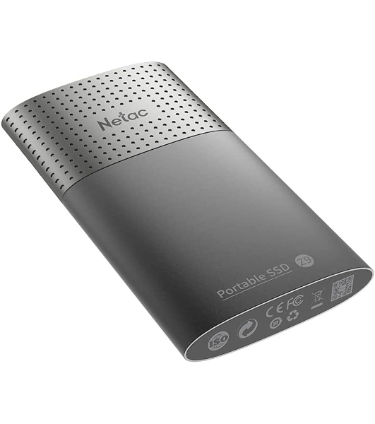 Внешний SSD Netac Z9, 250 Gb, USB 3.2 Gen 2 Type-C, R/W 550/480, черный