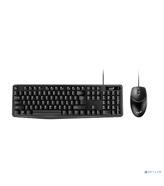 Комплект клавиатура+мышь Genius KM-170 проводной, USB, 1000 DPI, чёрный
