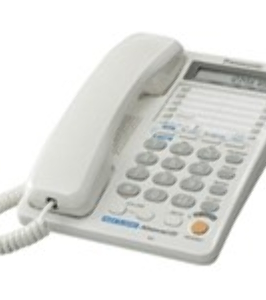 Телефон проводной Panasonic KX-TS2368RUW белый 2 линии, конференц-связь, спикер., 30 номеров памяти, ЖКД, Flash, часы