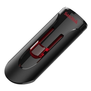 Флешка USB Sandisk CZ600 Cruzer Glide (SDCZ600-032G-G35), 32Gb, USB 3.0, R/W 100/20, черный
