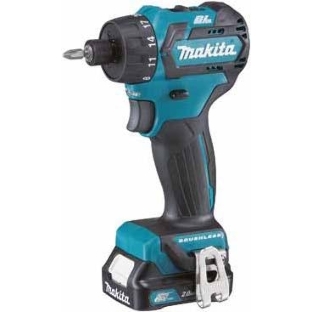 Дрель-шуруповерт Makita DF032DWAE, 12 В, 2 Ач, 35 Нм, бесщеточный