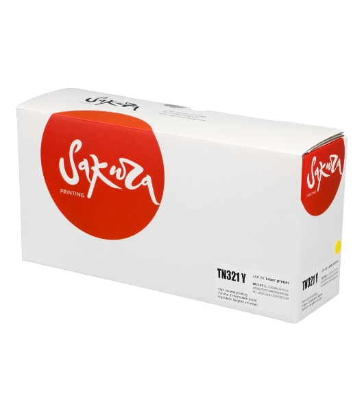 Картридж лазерный Sakura TN321Y для Brother HL-8250/8350, DCP-8400/8450, MFC-8650, желтый, 1 500к.