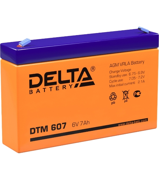 Батарея для ИБП Delta DTM 607 (6V, 7Ah)