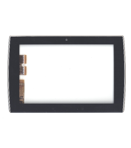 Сенсорное стекло (тачскрин) для Asus Eee Pad Slider SL101, черное с рамкой