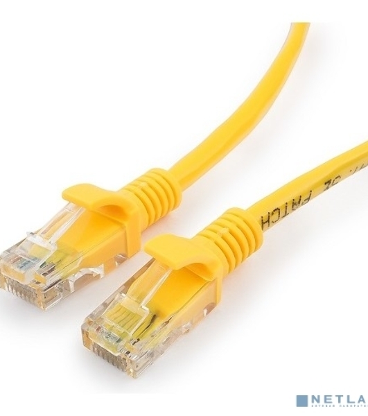 Патч-корд медный UTP Cablexpert PP10-5M/Y cat.5, 5м, литой, многожильный, желтый