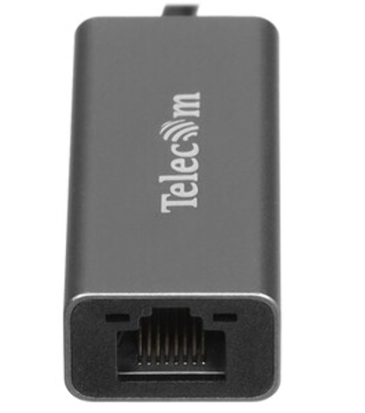 Кабель-переходник USB 3.1 Type-C -->RJ-45 1000Mbps Ethernet, Aluminum Shell, 0.15м Telecom TU320M