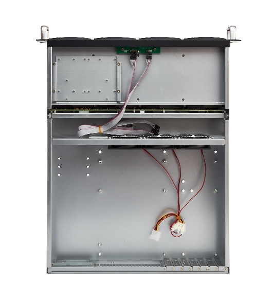 Серверный корпус ExeGate Pro EX281293RUS 2U550-HS08 RM 19', высота 2U, глубина 550, БП 1U-800ADS, 8xHotSwap, USB