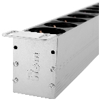 Блок силовых розеток Rem Rem-32, Shuko х 16, IEC 60320 С19 х 8, вход колодка, 1463х45х45 мм (ВхШхГ), 32А, автомат + амперметр, черный, без шнура, фото5
