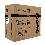 Компьютерный корпус Minitower ExeGate Mistery R2-NPX500 (mATX, БП 500NPX с вент. 12 см, 2*USB+1*USB 3.0, аудио, черный, 1 вент. 12см с RGb подсветкой и полоса на передней панели, боковая панель - закаленное стекло), фото7