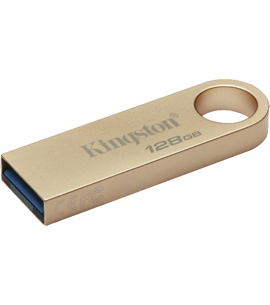Флешка USB Kingston DataTraveler SE9 G3 (DTSE9G3/128 Gb), 128Gb, USB 3.2 Gen 1, R/W 220/100, золотистый