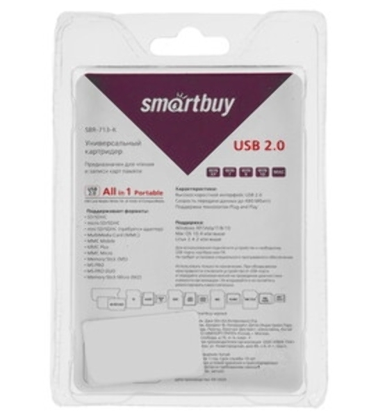 Картридер Smartbuy белый (SBR-713-W)