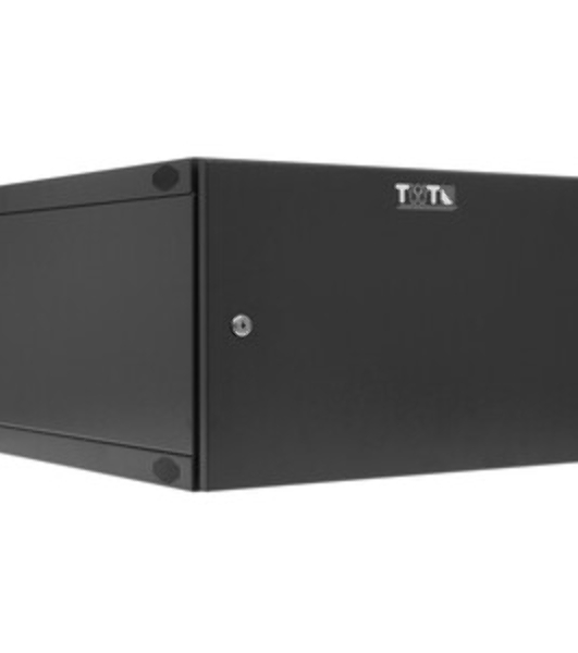 Шкаф настенный Lanmaster Next TWT-CBWNM-6U-6X6-BK 6U 550x600 мм пер. дв. металл съемные бок. пан. 60 кг черный