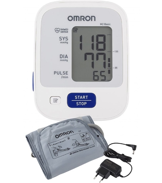 Тонометр OMRON M2 Basic (HEM-7121-ARU) с адаптером