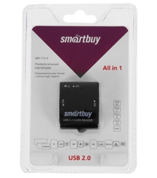 Картридер Smartbuy белый (SBR-713-W)