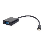 Переходник miniDisplayPort - VGA, Cablexpert A-mDPM-VGAF-02, 20M/15F, длина 15 см, черный, пакет, фото 1