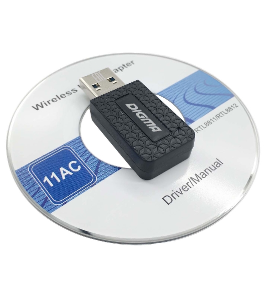 Сетевой адаптер WiFi Digma DWA-AC1300C AC1300 USB 3.0 (ант.внутр.) 1ант. (упак.:1шт)