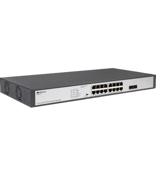 Коммутатор Unmanaged Switch 16x1000Base-T PoE, 2x1000Base-X SFP, PoE Budget 200W, Long-range PoE up to 250m, 19' w/brackets