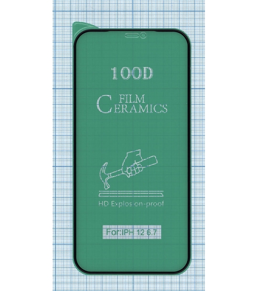 Керамическая пленка (стекло) для Iphone 12 Pro Max черный