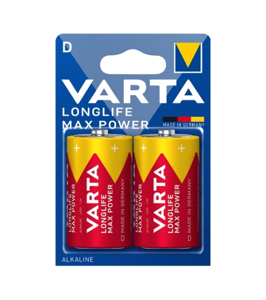 Батарейка VARTA LONGLIFE MAX P. D бл. 2