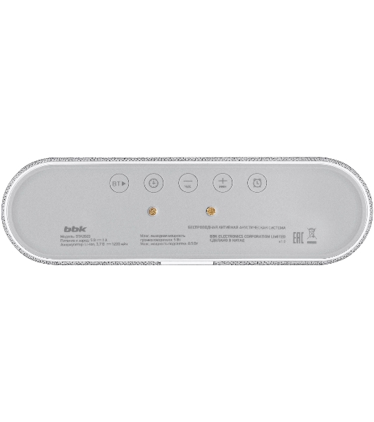 Портативная колонка BBK BTA2020 белый 5W 1.0 BT 10м 1200mAh