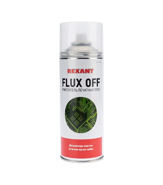 Очиститель печатных плат FLUX OFF, Rexant, 400 мл, аэрозоль