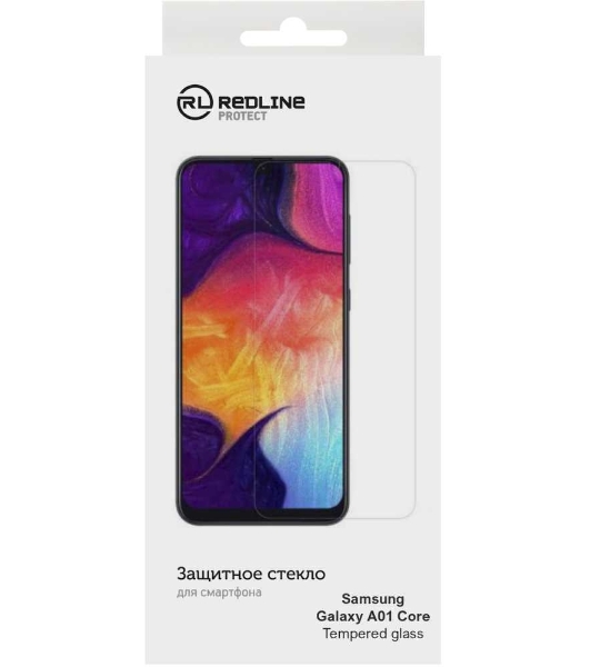 Защитное стекло для экрана Redline для Samsung Galaxy A01 Core прозрачная 1шт. (УТ000021703)